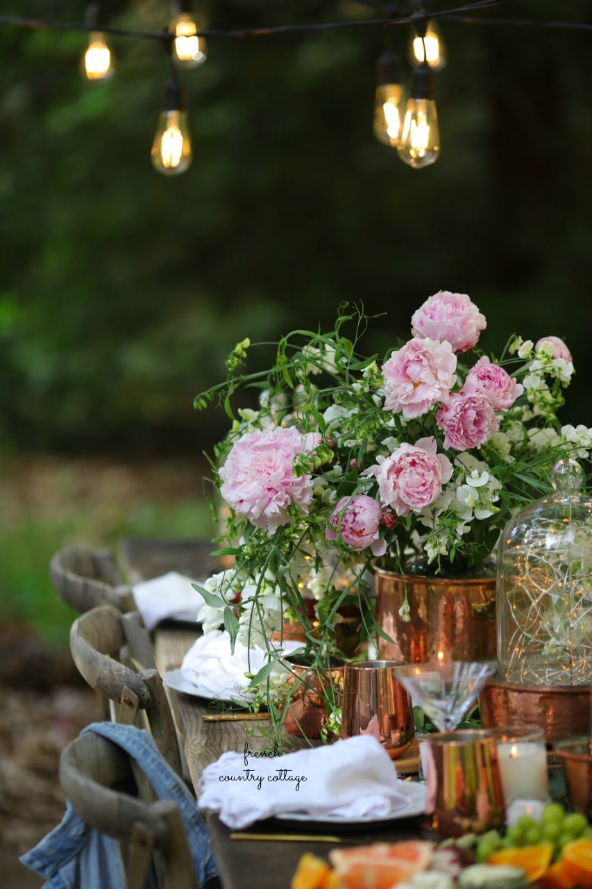 Peonies and sweet peas
