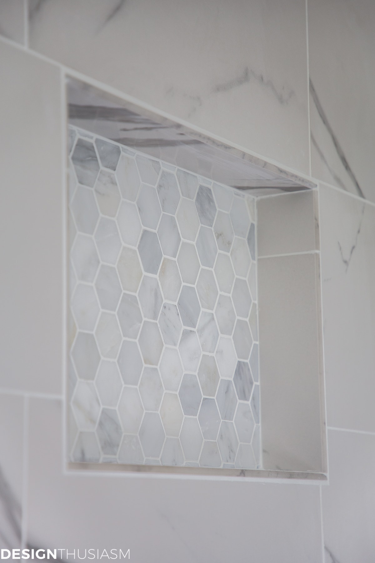 Using bathroom tiles to transform a builder’s grade master bath - terilynadamsblog.com