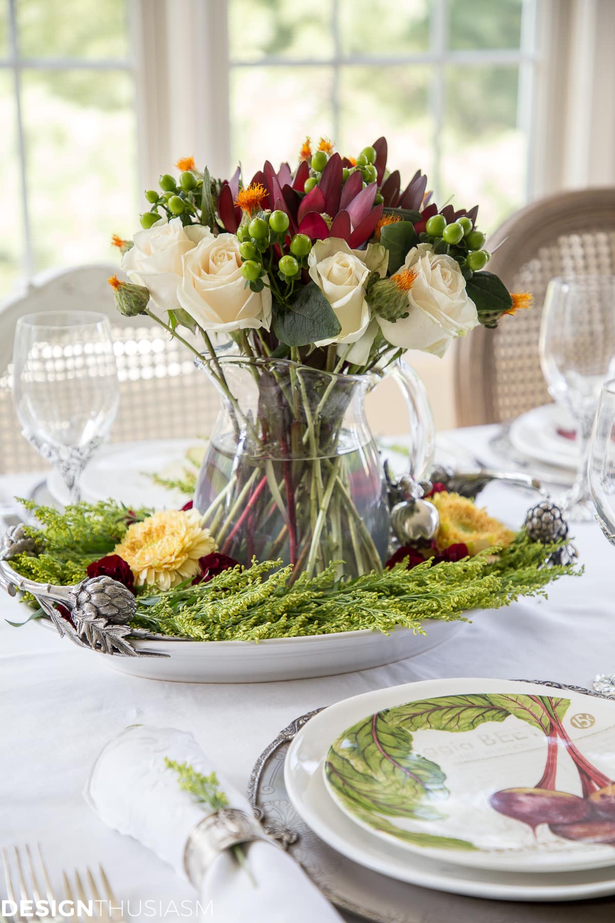 Grape Harvest Decor Fall Tablescape
