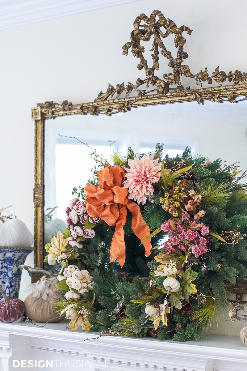 How to Repurpose Your Holiday Decor into a Fall Wreath and Garland