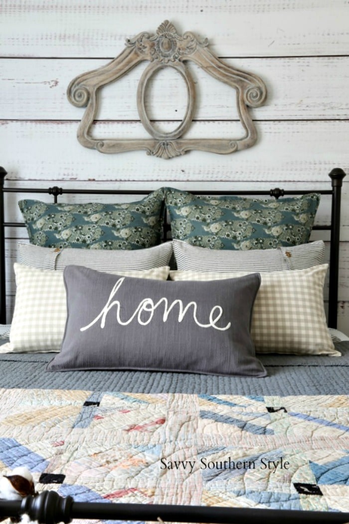 fall farmhouse style guest bedroom