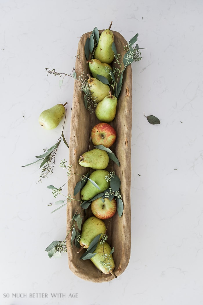 fall-white-kitchen-natural-wood-french-copper-eucalyptus-roses