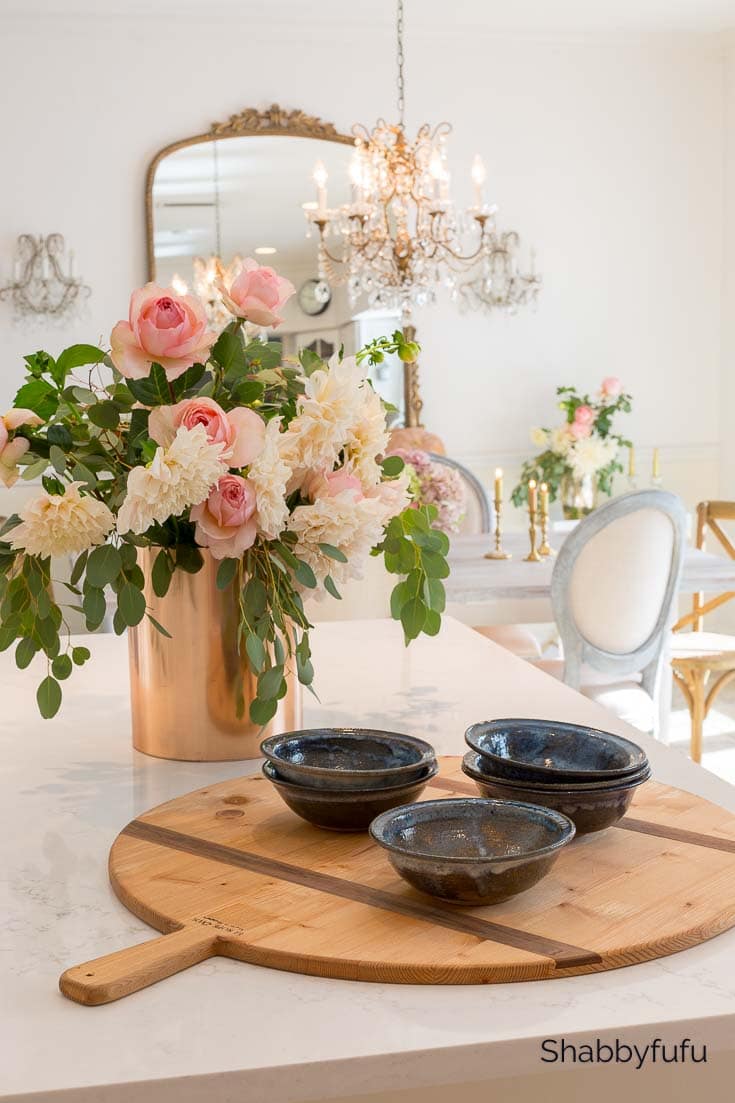 pottery and flower fall home tour
