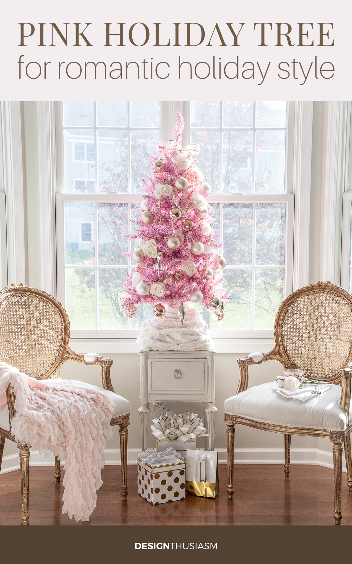 Romantic Holiday Decor Pink Christmas Tree