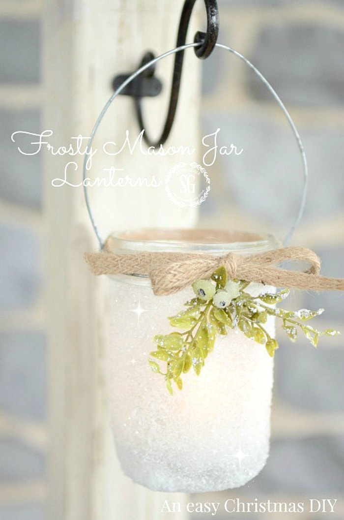 FROSTY-MASON-JAR-LANTERNS-so-sweet-and-easy-to-make-perfect-for-Christmas-stonegableblog.com