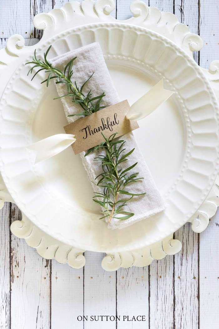 Thanksgiving Printable Napkin Rings from On Sutton Place