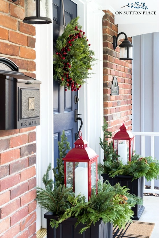 easy christmas porch decor winter planters