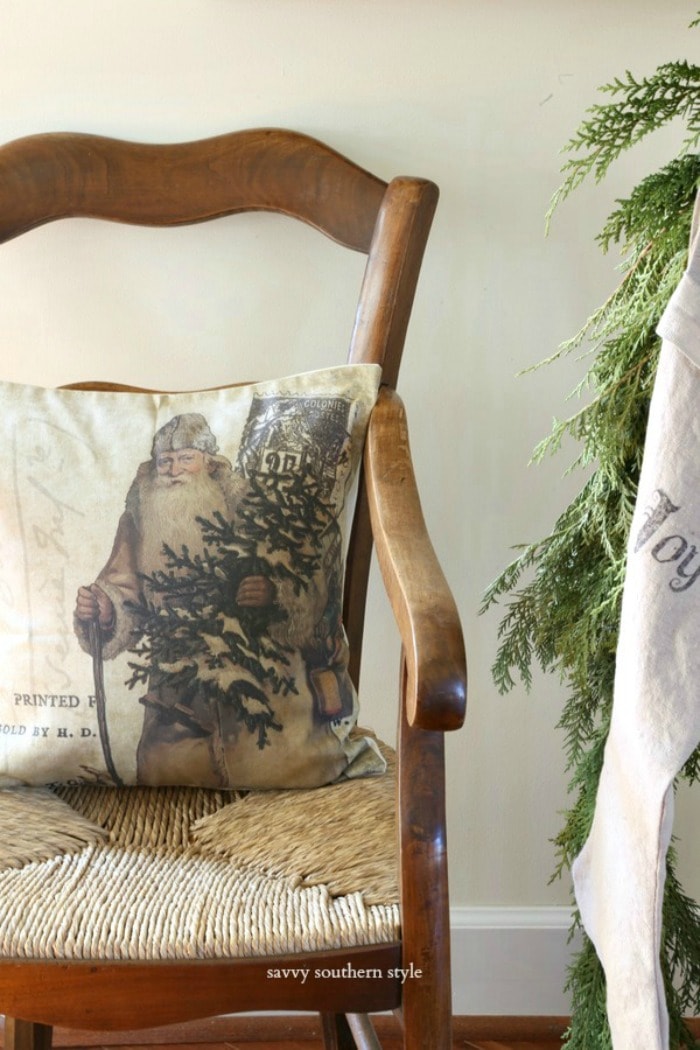 antique-French-chair-Christmas-pillow