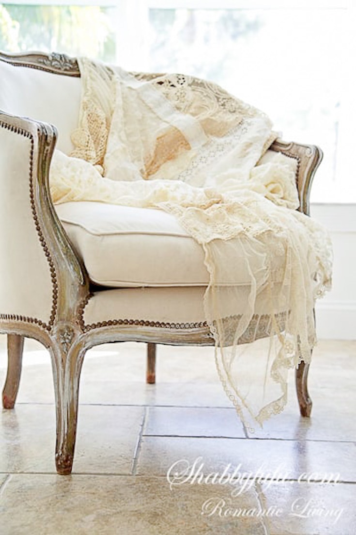 romantic French lace throw
