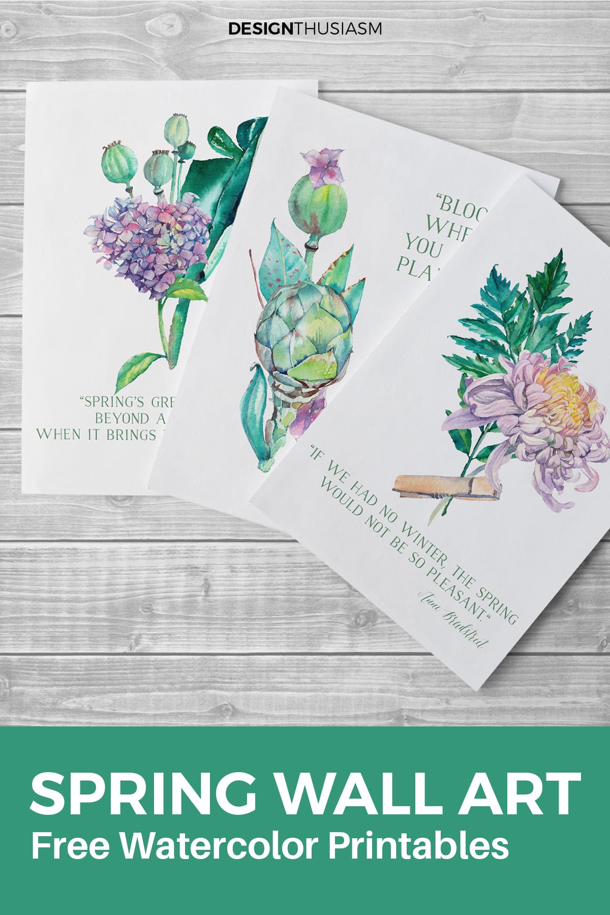 Spring wall art printable