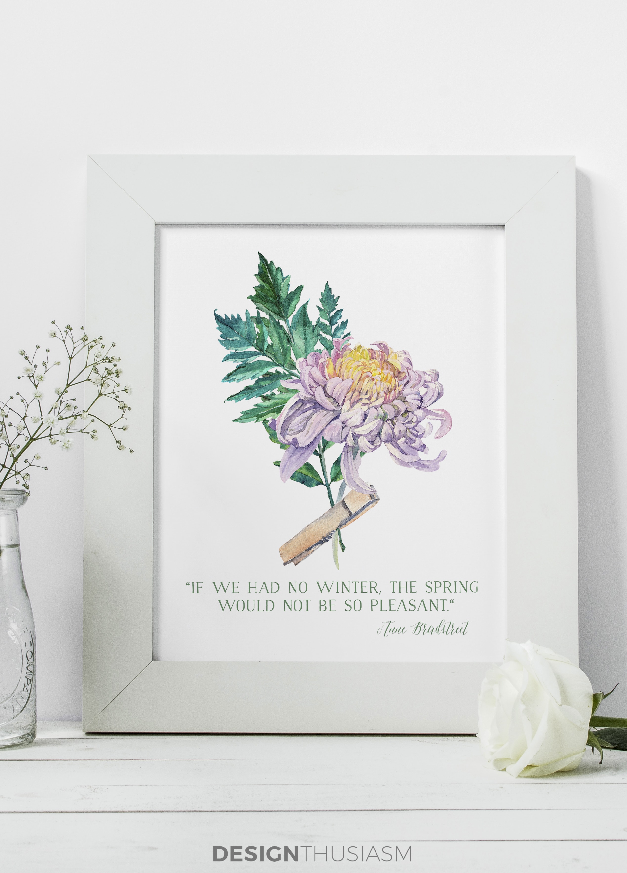 Free Printable Art for Spring: Watercolor Flowers for DIY Wall Decor