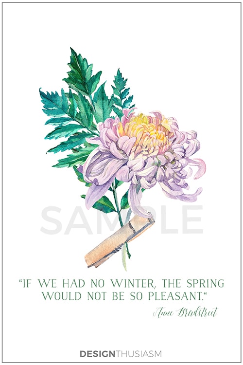 Free Printable Art for Spring: Watercolor Flowers for DIY Wall Decor