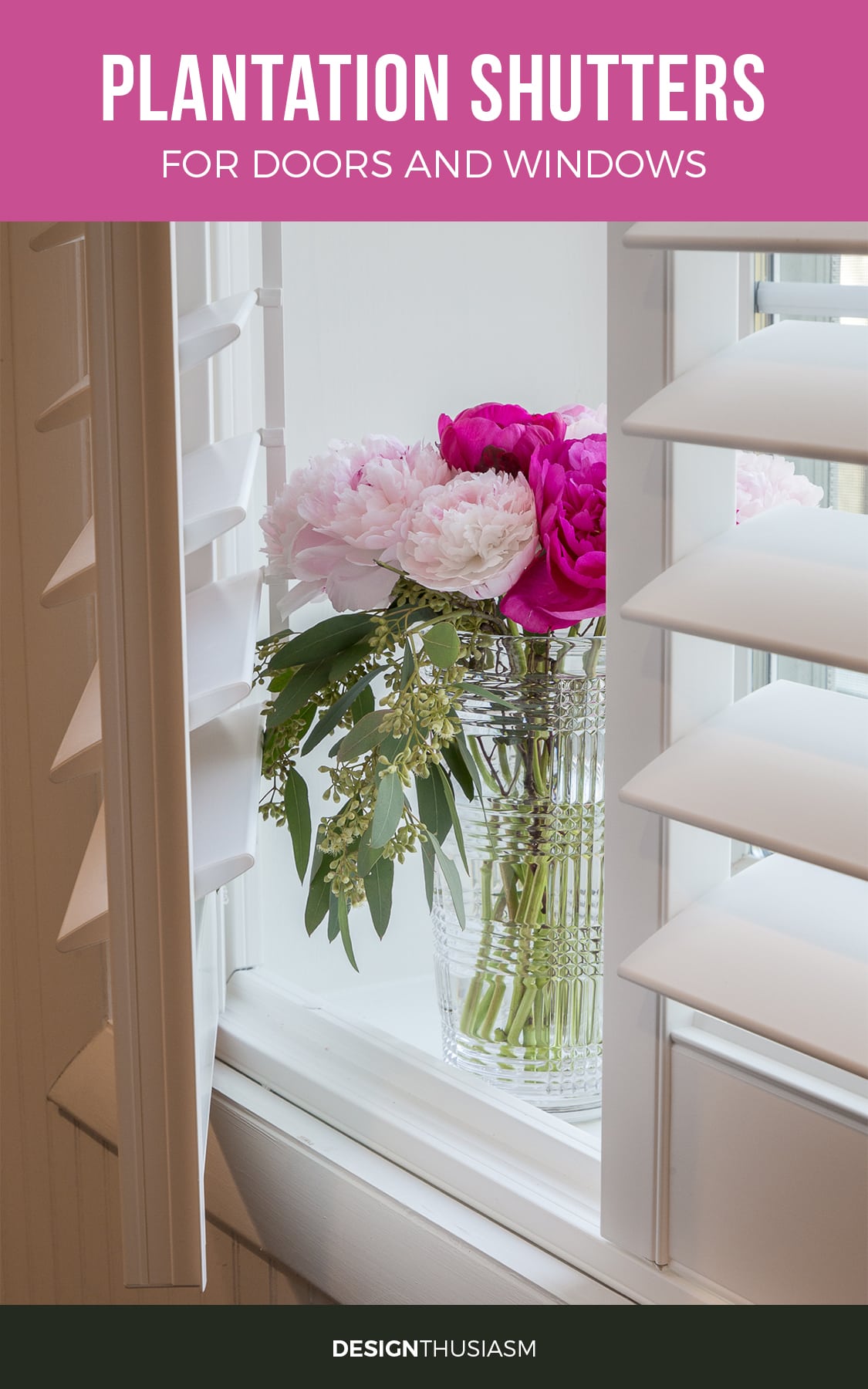 Basement plantation shutters