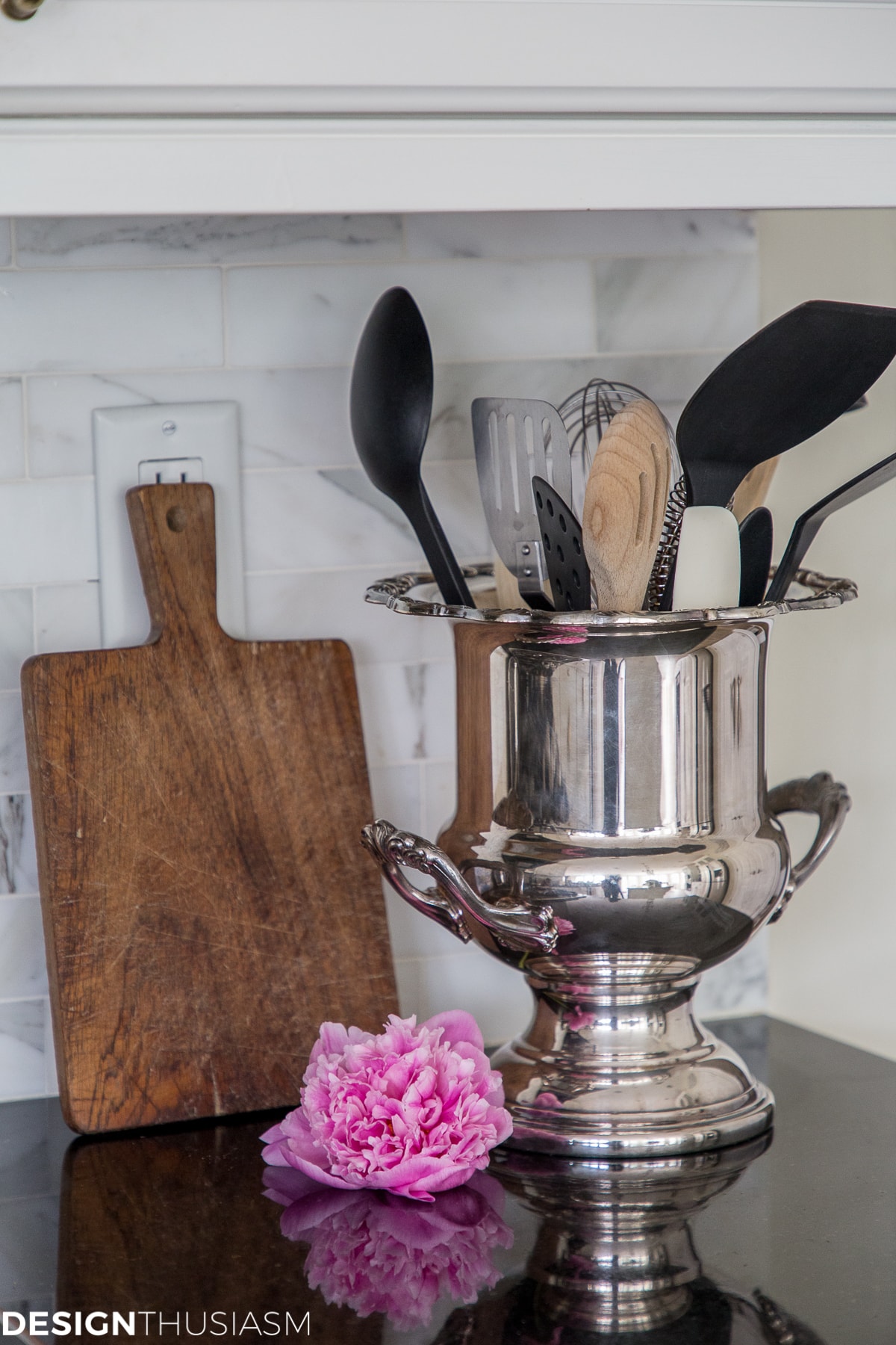 silver ice bucket for kitchen counter organization