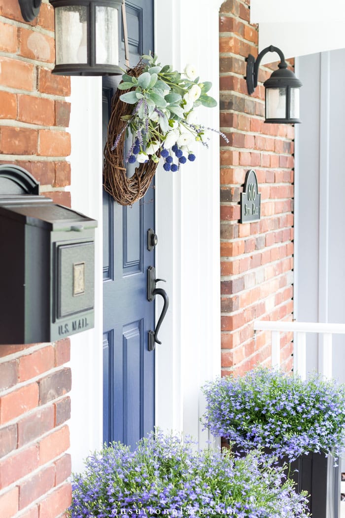 Spring Summer Grapevine Wreath from On Sutton Place