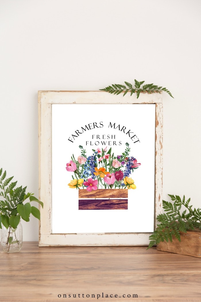 Farmers Market Summer Printable from On Sutton Place