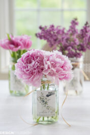 mason jar centerpiece with summer printable label