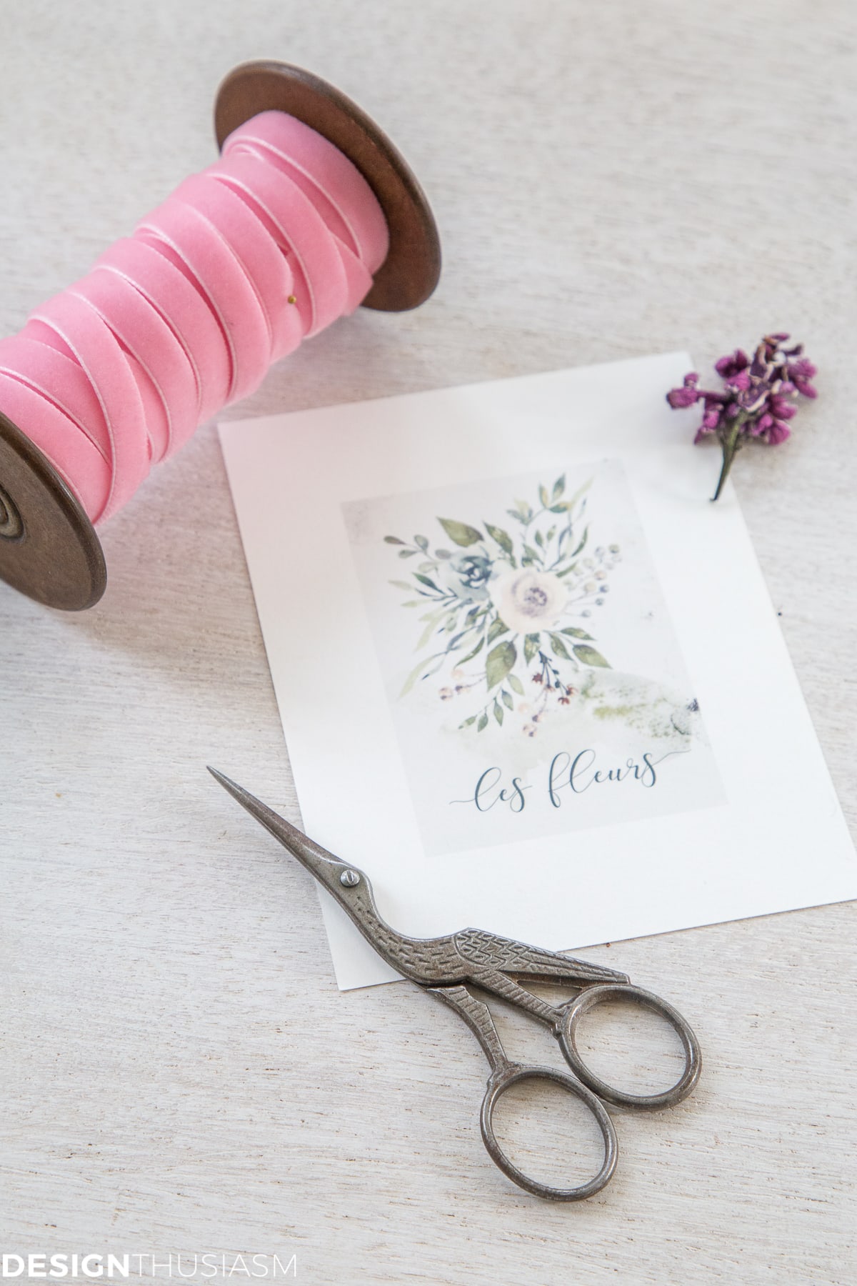 summer floral printable mason jar label
