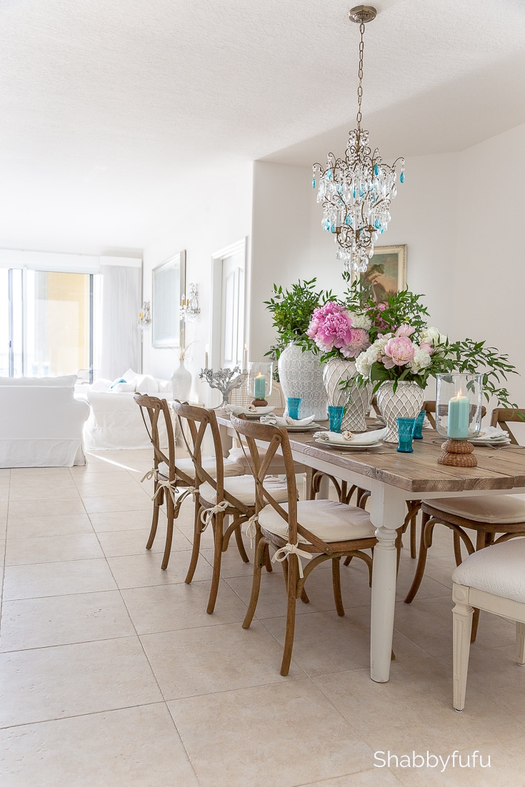summer tablescape coastal beach home shabbyfufu