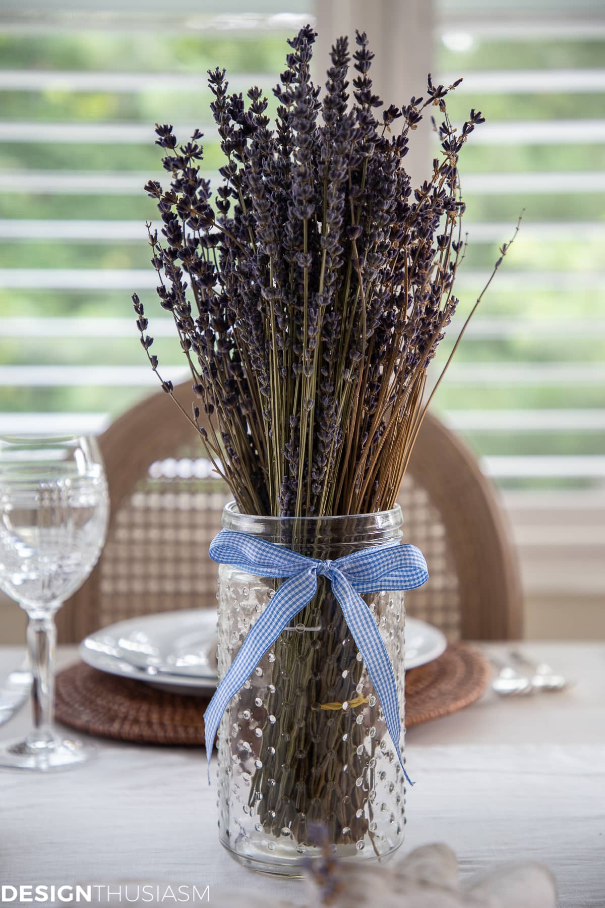 summer tablescape with lavender