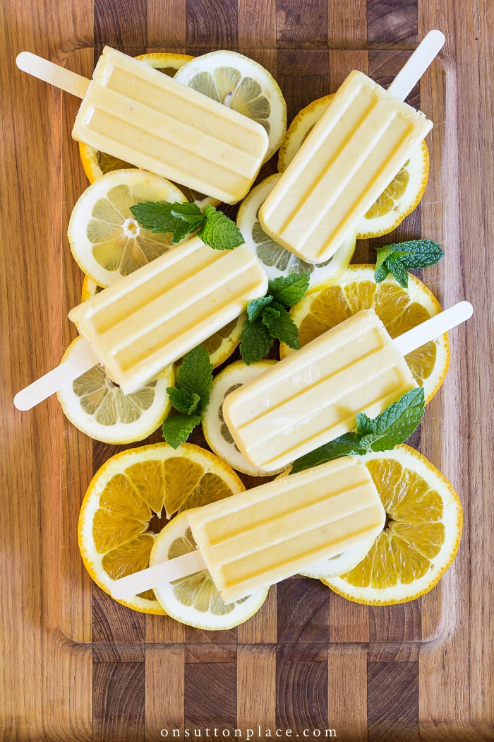 Citrus Banana Popsicles from On Sutton Place