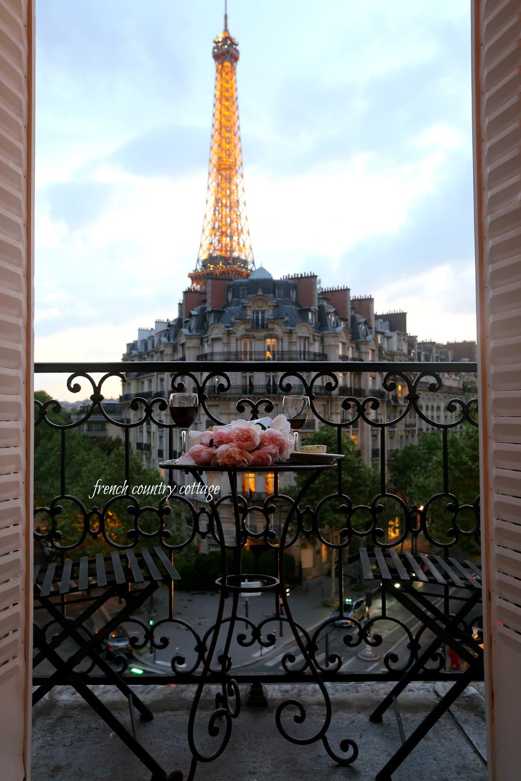 Eiffel Tower view French Country Cottage