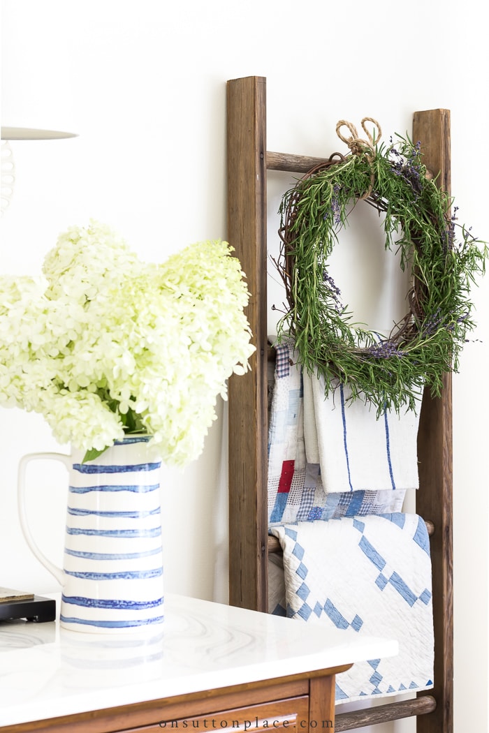 Fresh Rosemary Wreath Tutorial from On Sutton Place