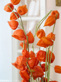 Halloween home decor orange flower branches