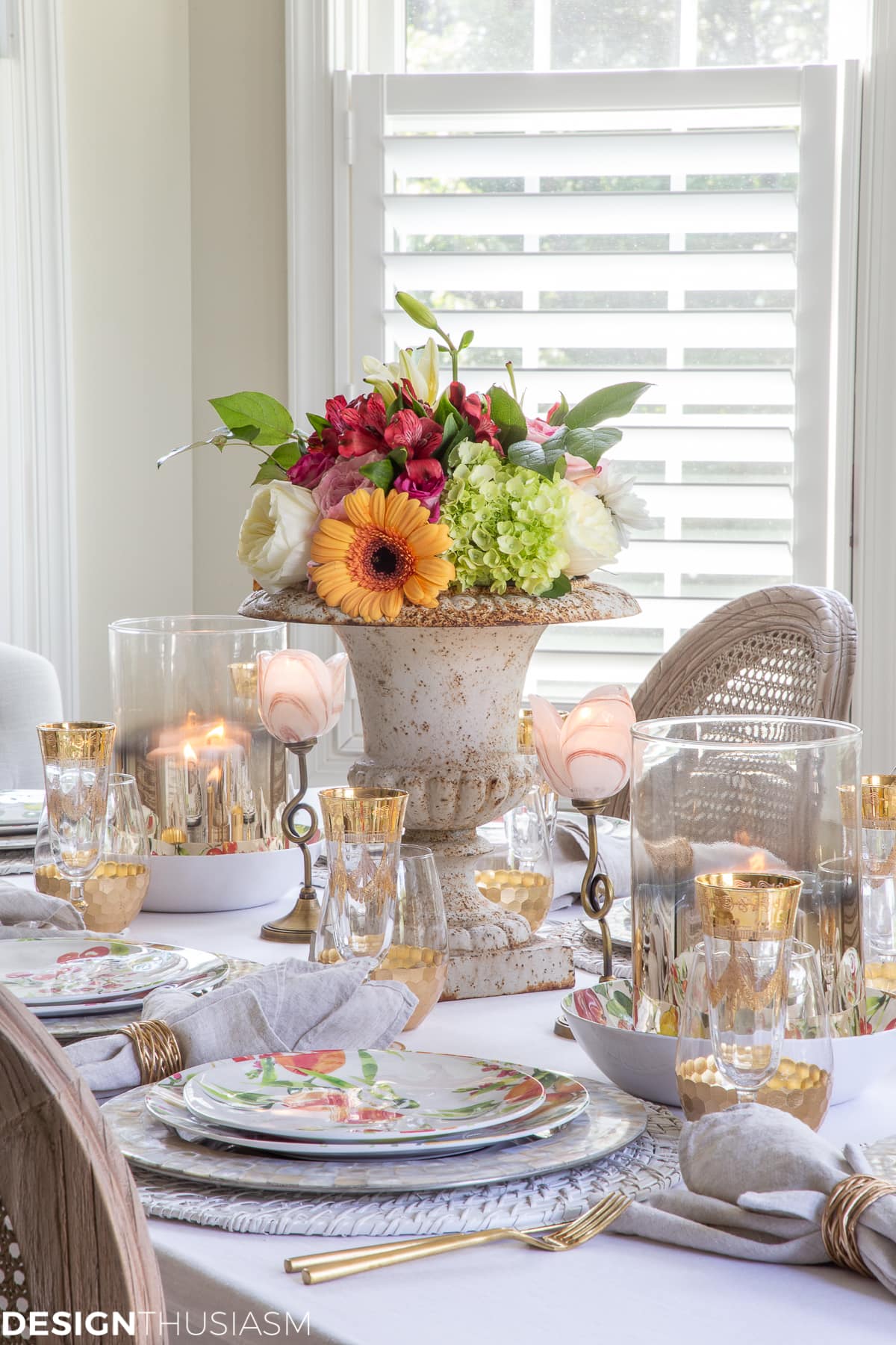 gorgeous inexpensive informal table setting