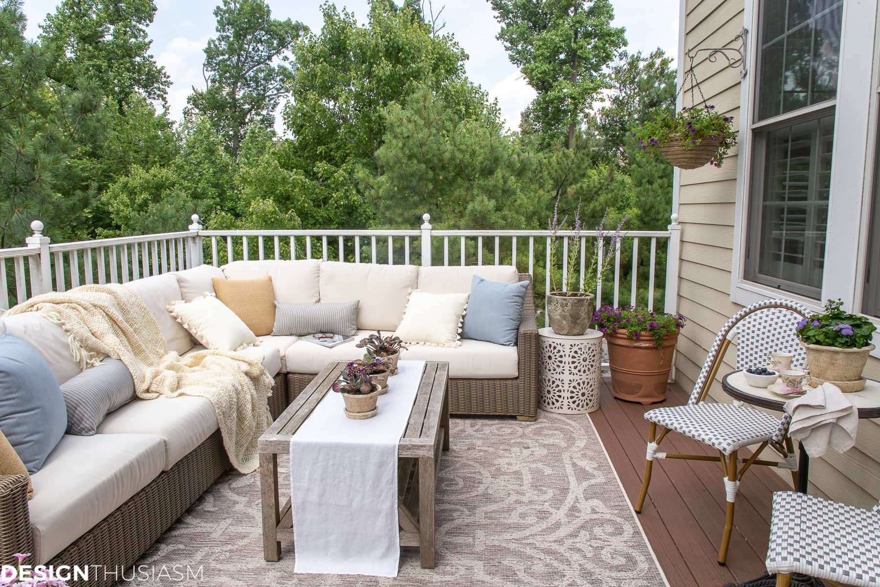modern townhouse patio in a french country home