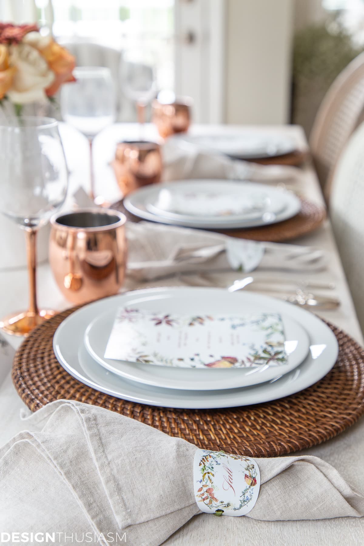 fall printables for the table