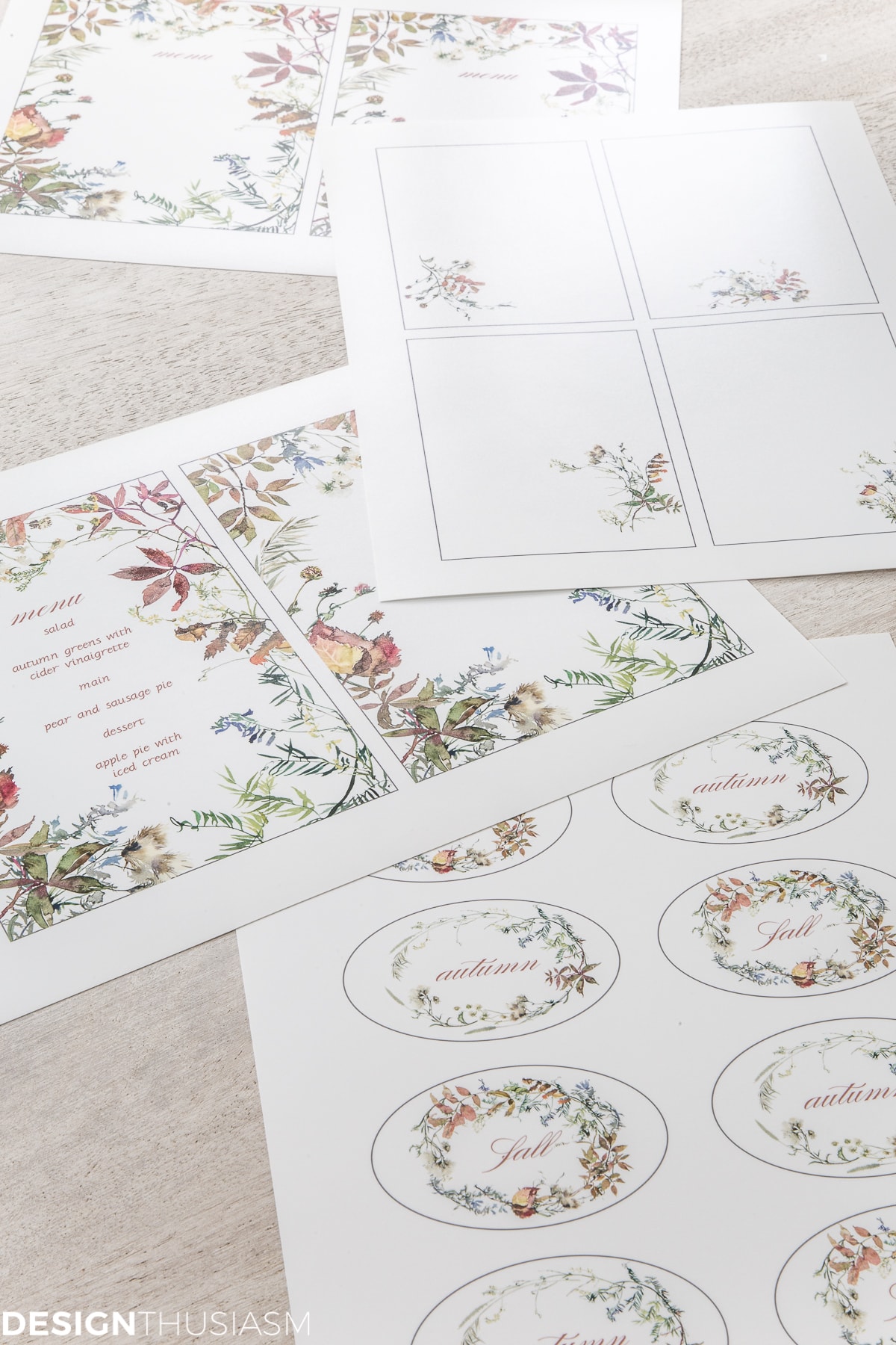 artwork for free fall printables