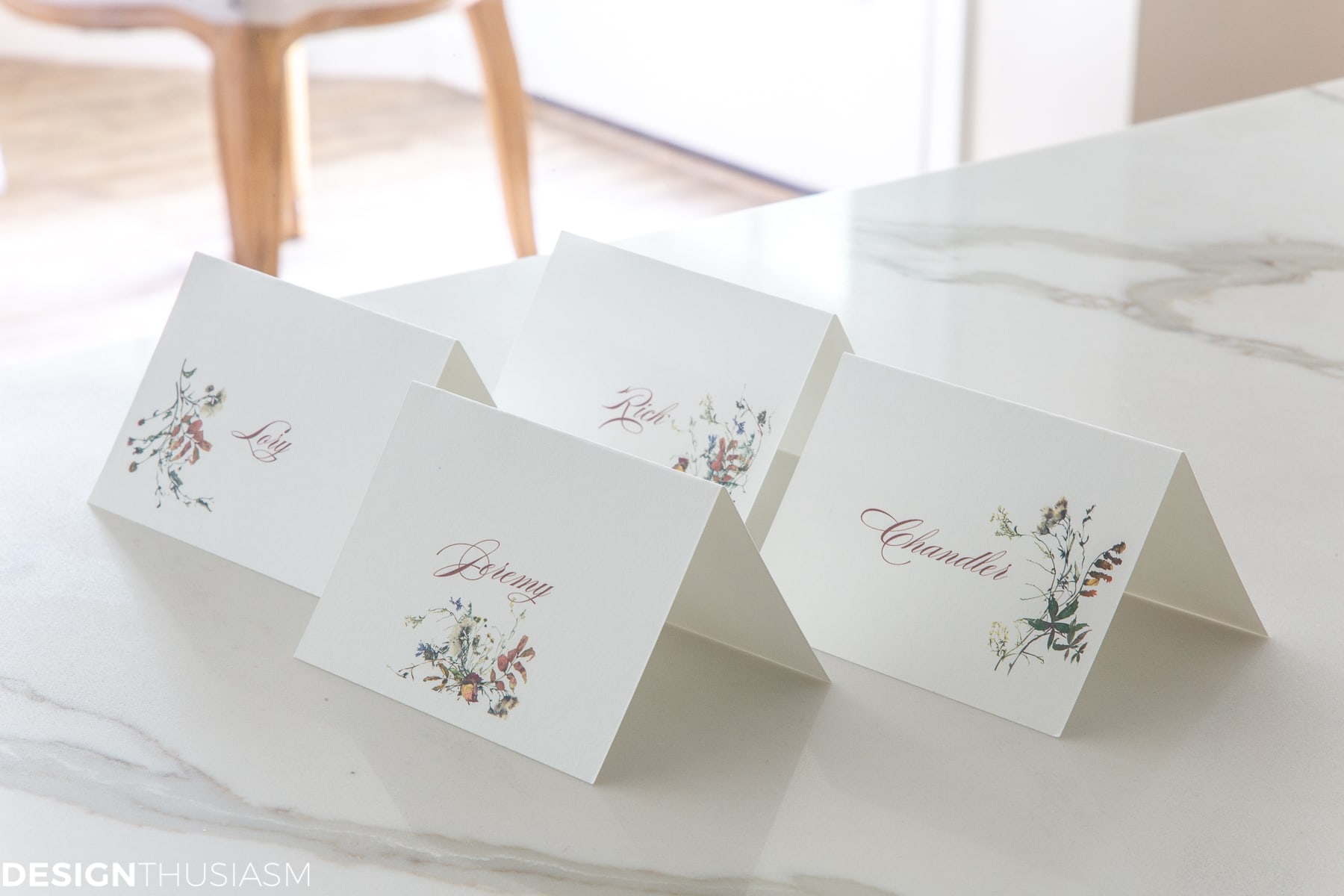 free fall printable place cards