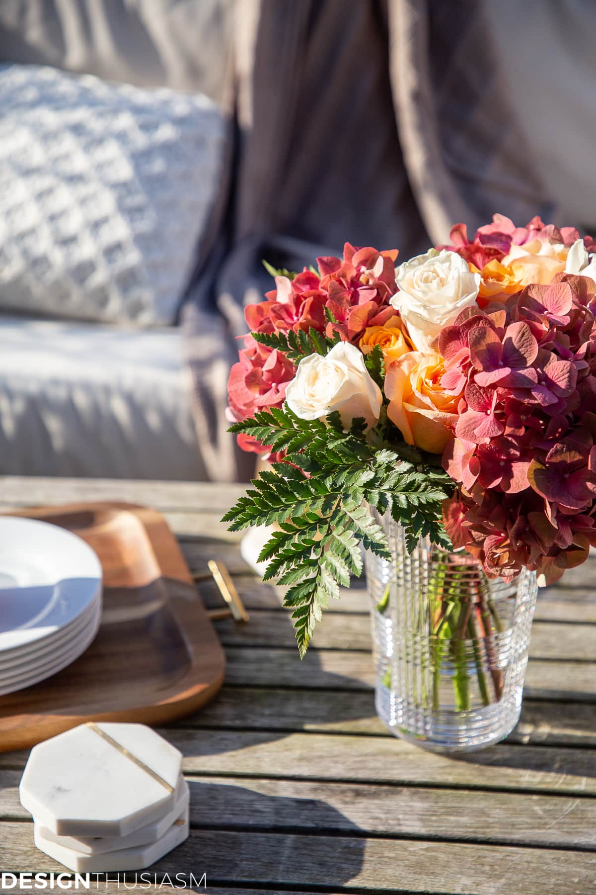 fall floral on the fall patio