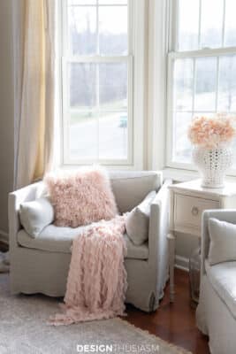 pink glam living room chairs