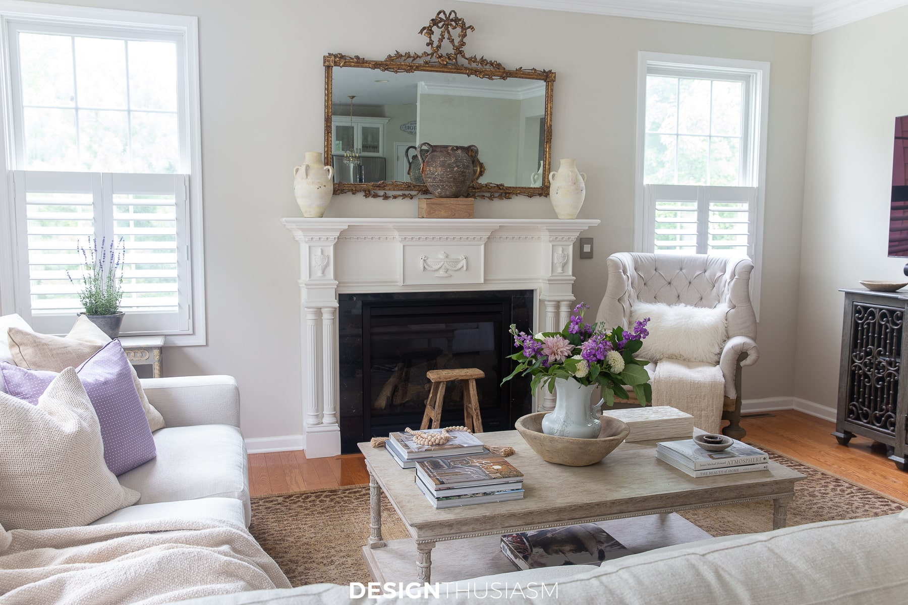 family room with smart upgrades