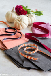 Free Halloween printables candy bag ribbon