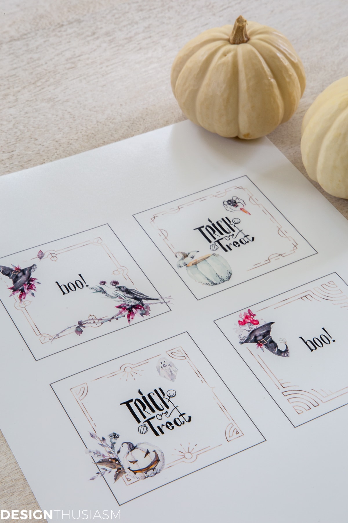 Free Halloween printables candy bag labels art