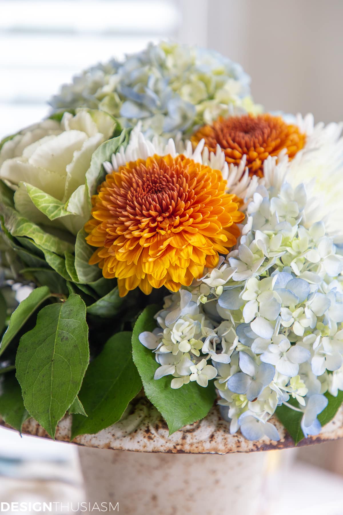 soft fall table decor floral centerpiece