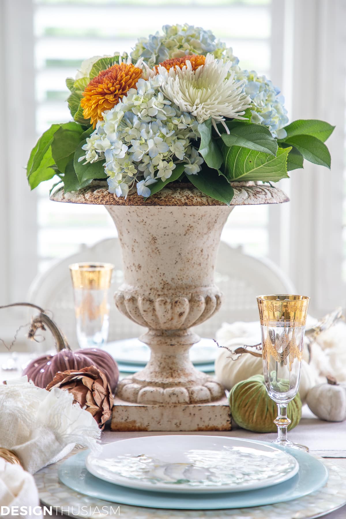 soft fall table decor centerpiece