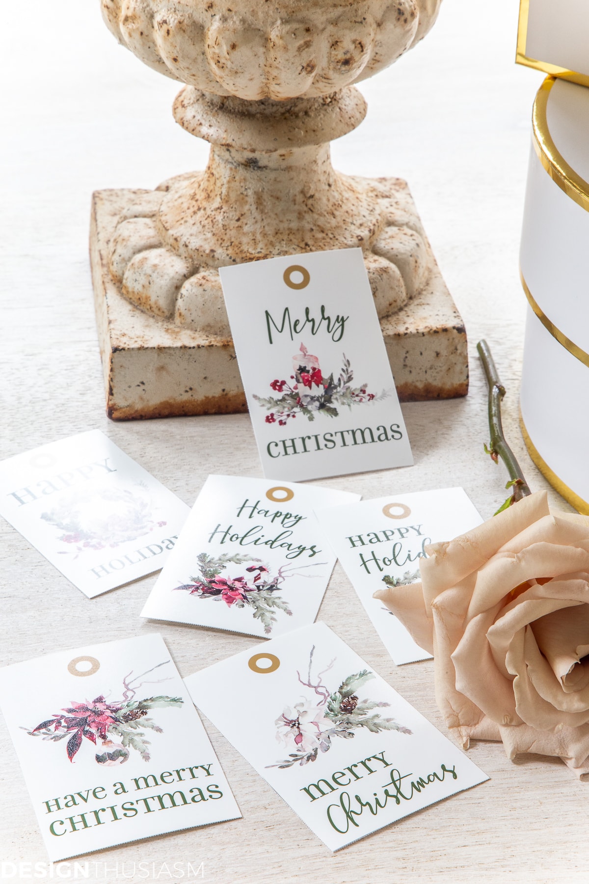 Christmas gift tag printables set of 6