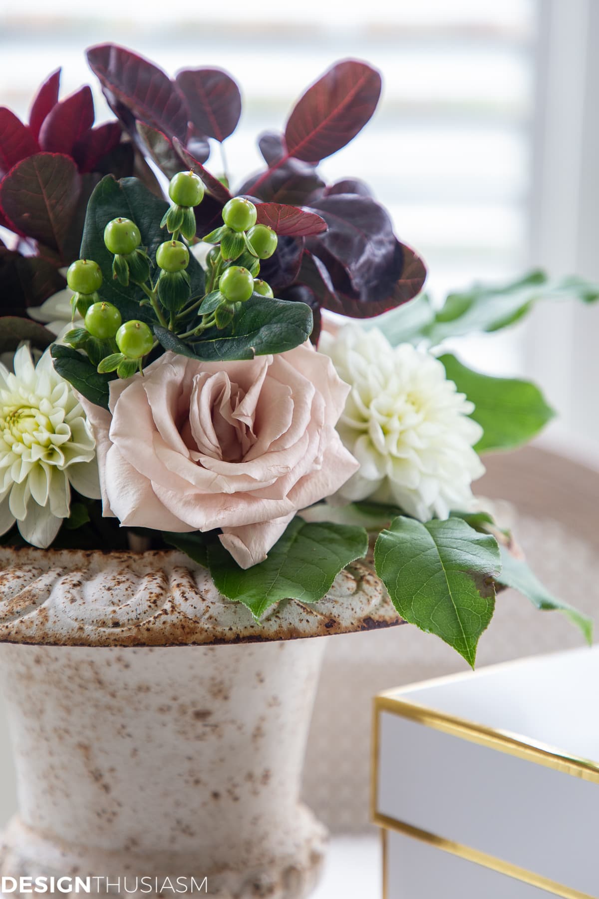 Christmas gift and floral