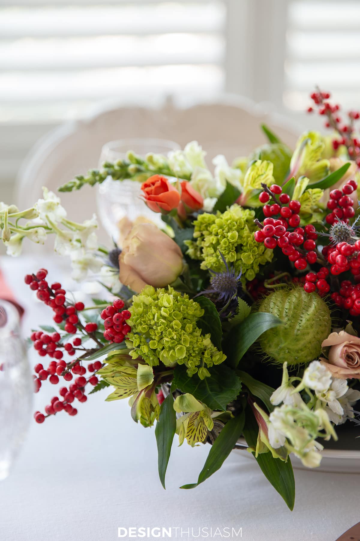 Thanksgiving table floral