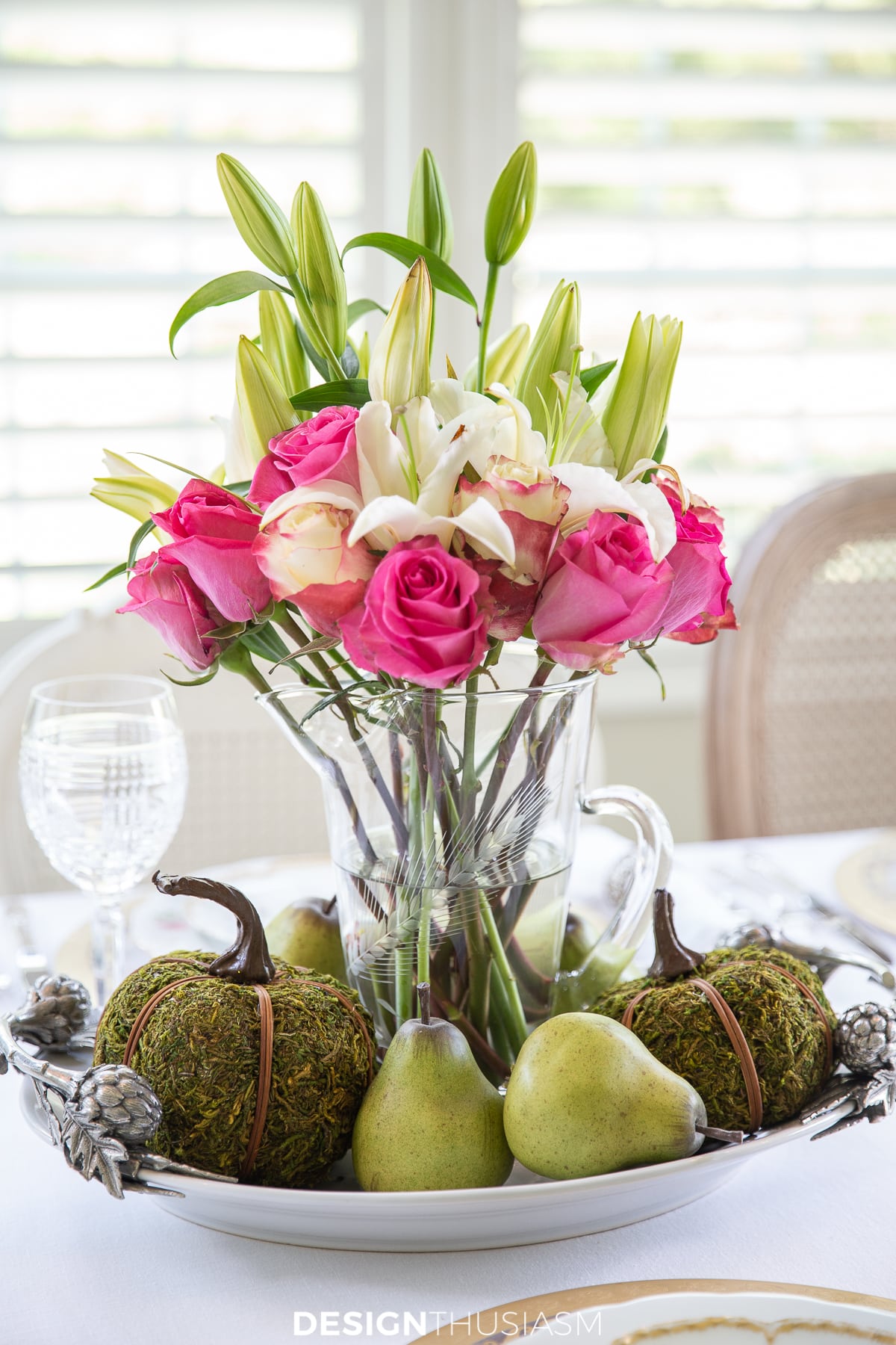 moss pumpkin fall table