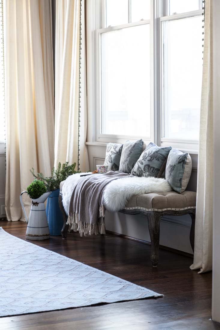 fake window seat cedar hill farmhouse