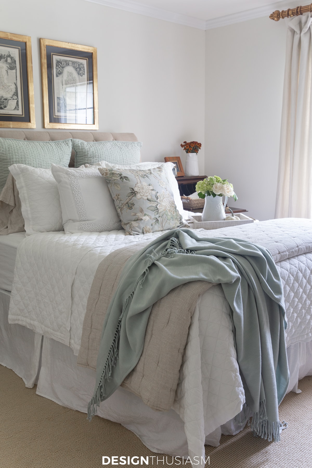 fall guest room bed
