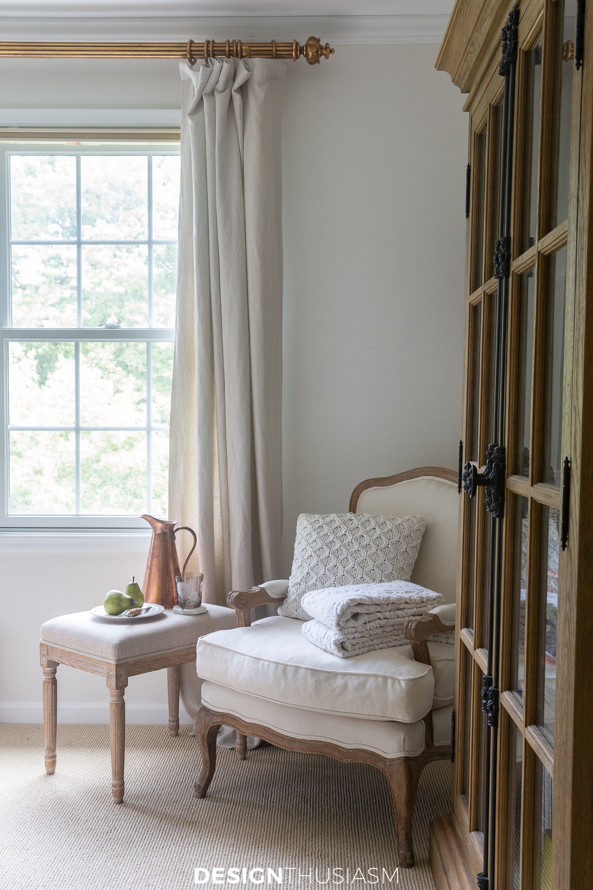 fall guest room tea corner
