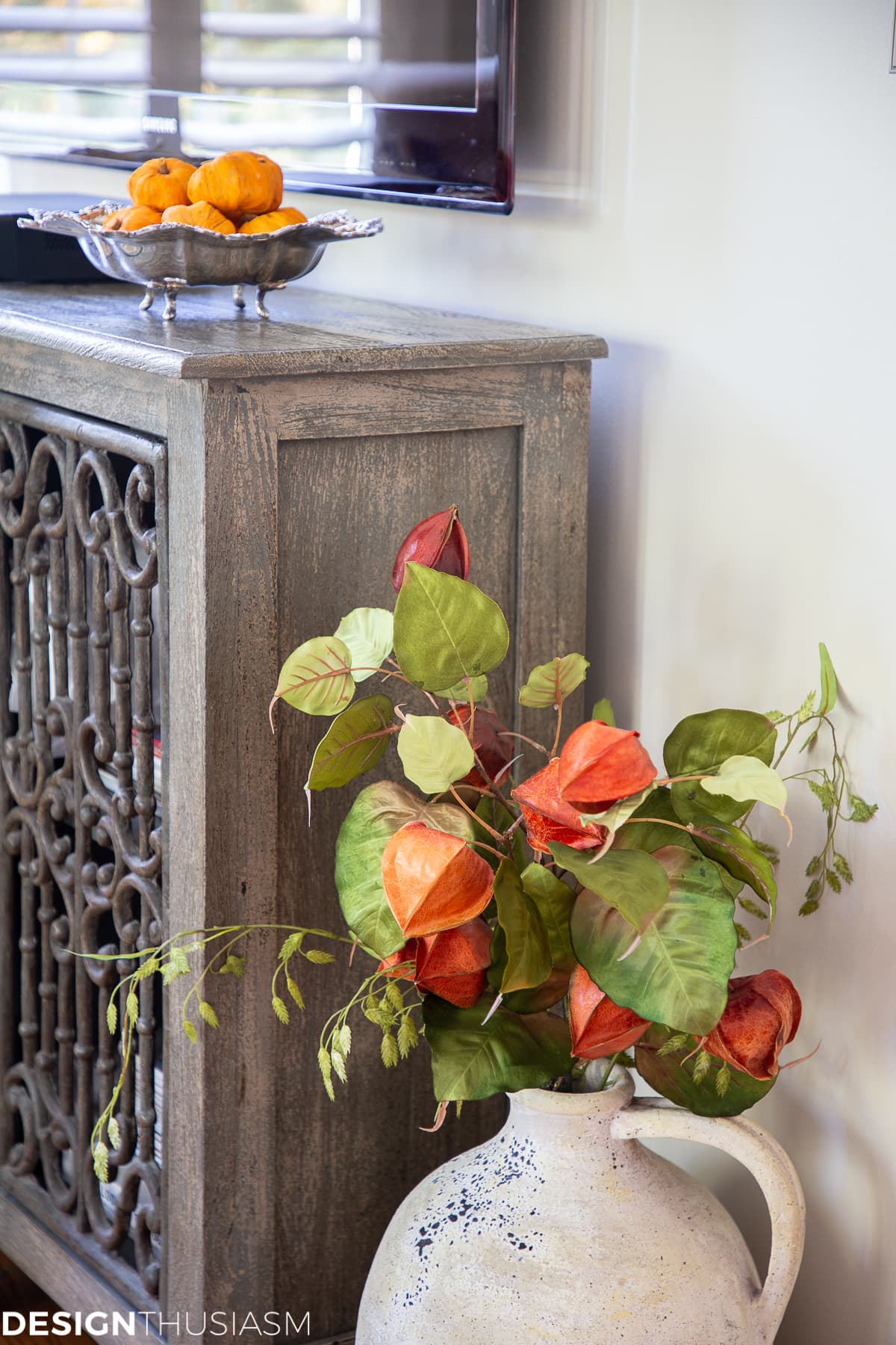 fall living room decor fall florals