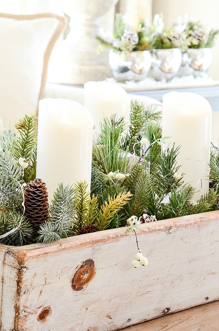 USING FAUX GREENS IN CHRISTMAS DECOR