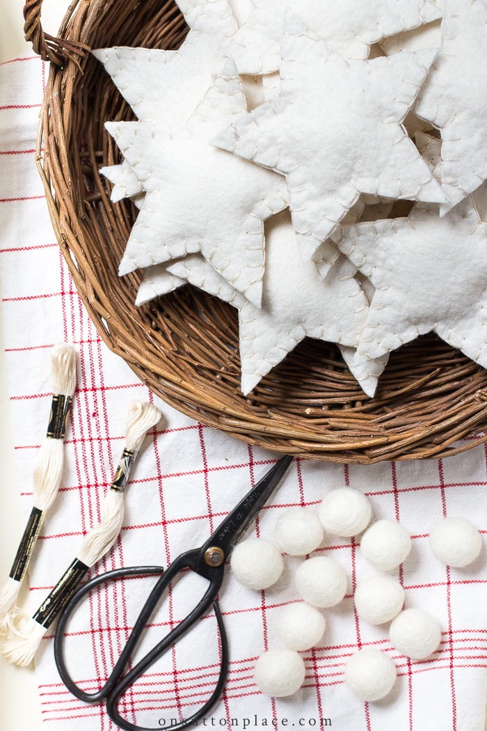 Wool Felt Star Garland from On Sutton Place